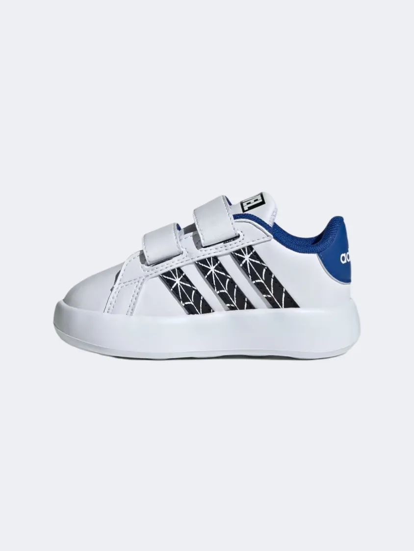 Adidas Marvel Spider Man Grand Court Infant-Boys Sportswear Shoes White/Black/Blue