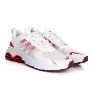 Adidas Original 3 Stripes Red And White Design Sneakers