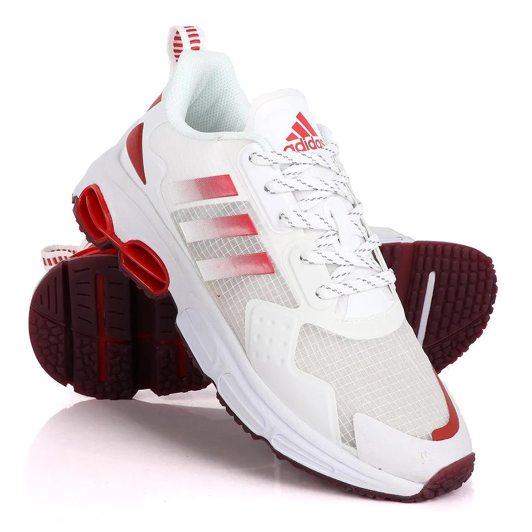 Adidas Original 3 Stripes Red And White Design Sneakers