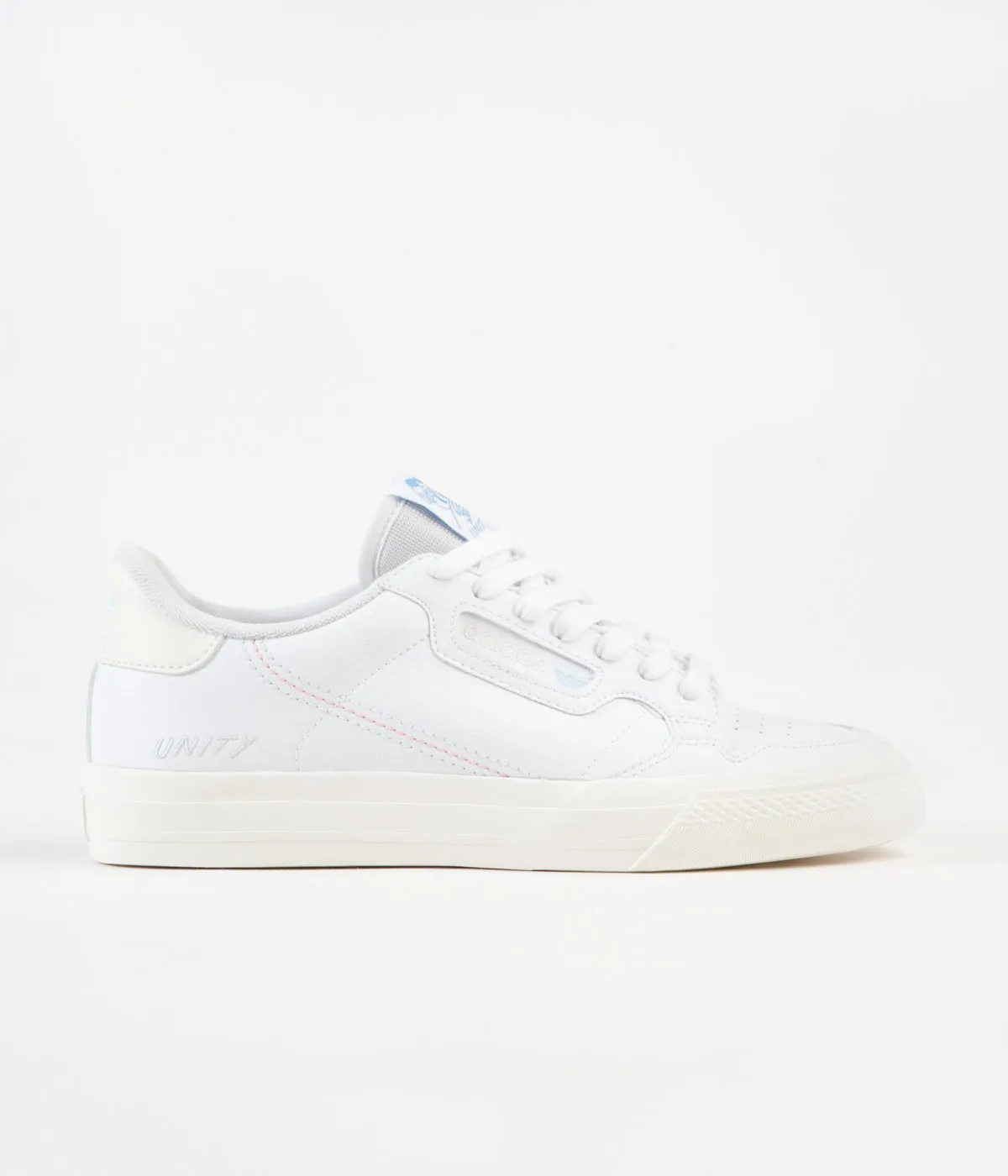 Adidas x Unity Continental Vulc Shoes - White / Chalk White / Light Blue