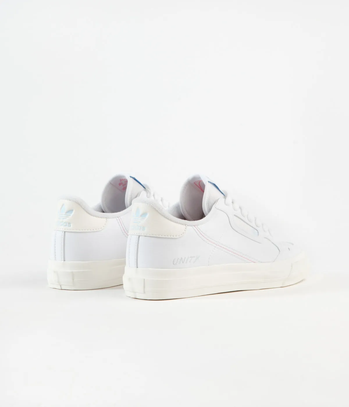 Adidas x Unity Continental Vulc Shoes - White / Chalk White / Light Blue