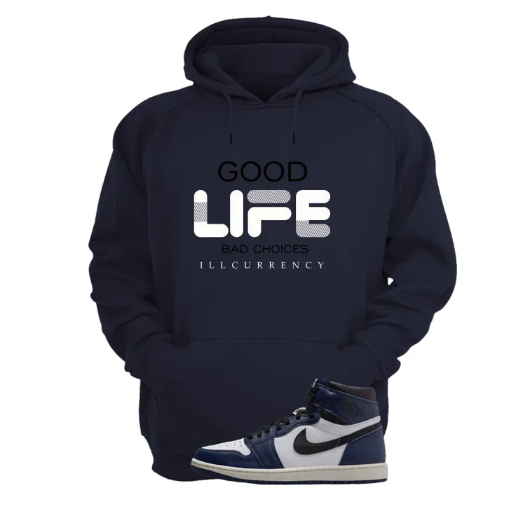 Air Jordan 1 High OG Midnight Navy Navy Blue T-Shirt (Bad Choices)| illcurrency