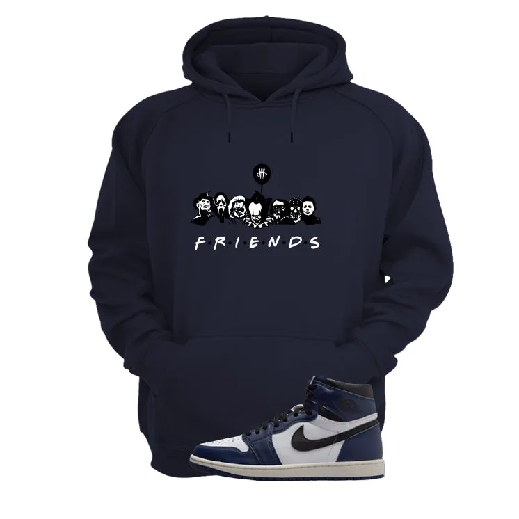 Air Jordan 1 High OG Midnight Navy Navy Blue T-Shirt (Friends)| illcurrency