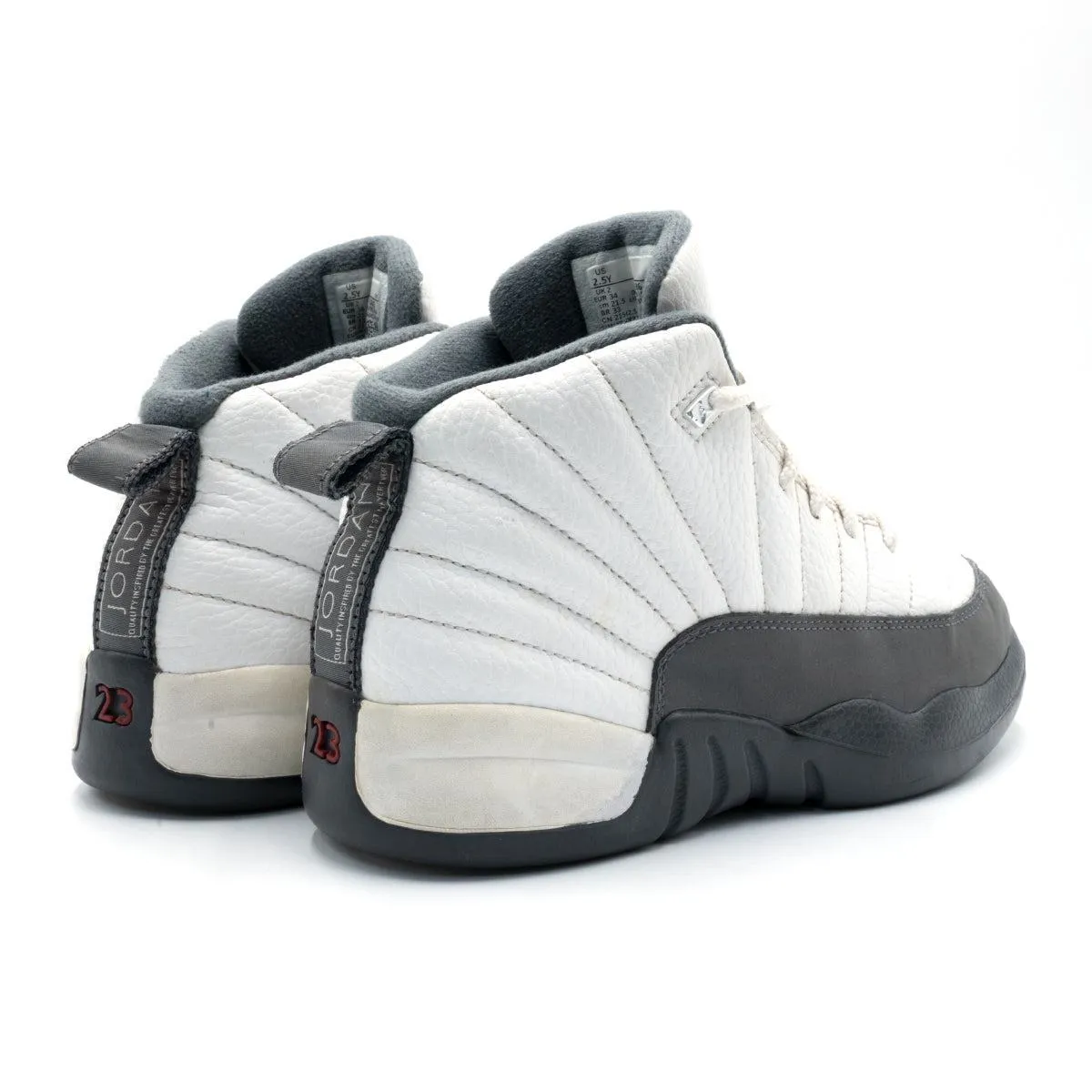 Air Jordan 12 Retro Sneakers Leather White Colour For Kids