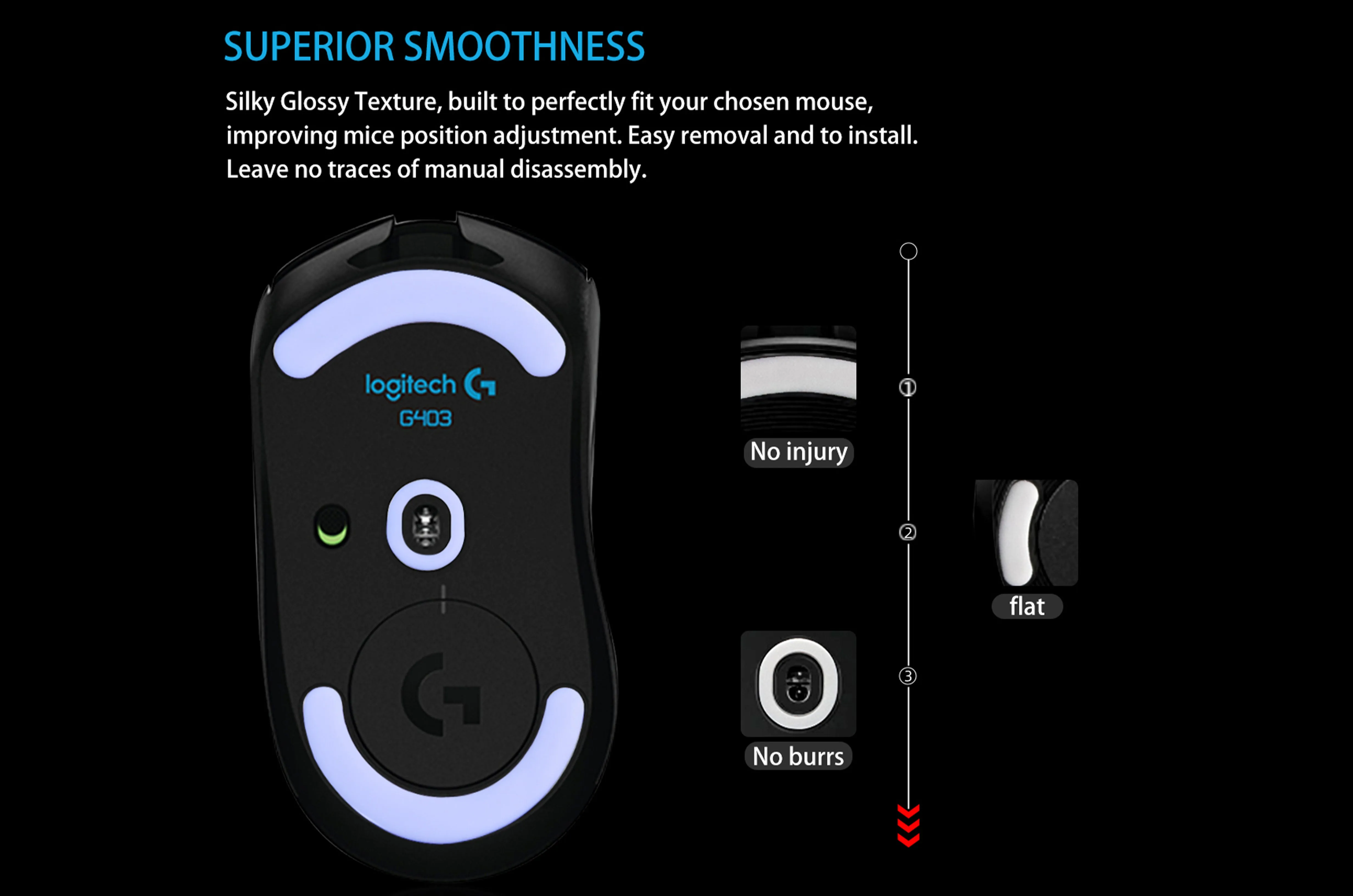 Arc 1 PTFE Skates | Logitech G403 / G603/ G703