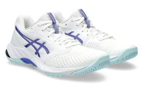 Asics Netburner Ballistic FF 3 Unisex Court Shoes, White /Blue Violet