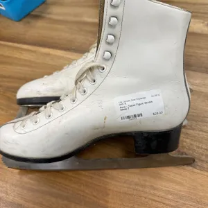 Aura - Topaz Figure Skates: White-women-7