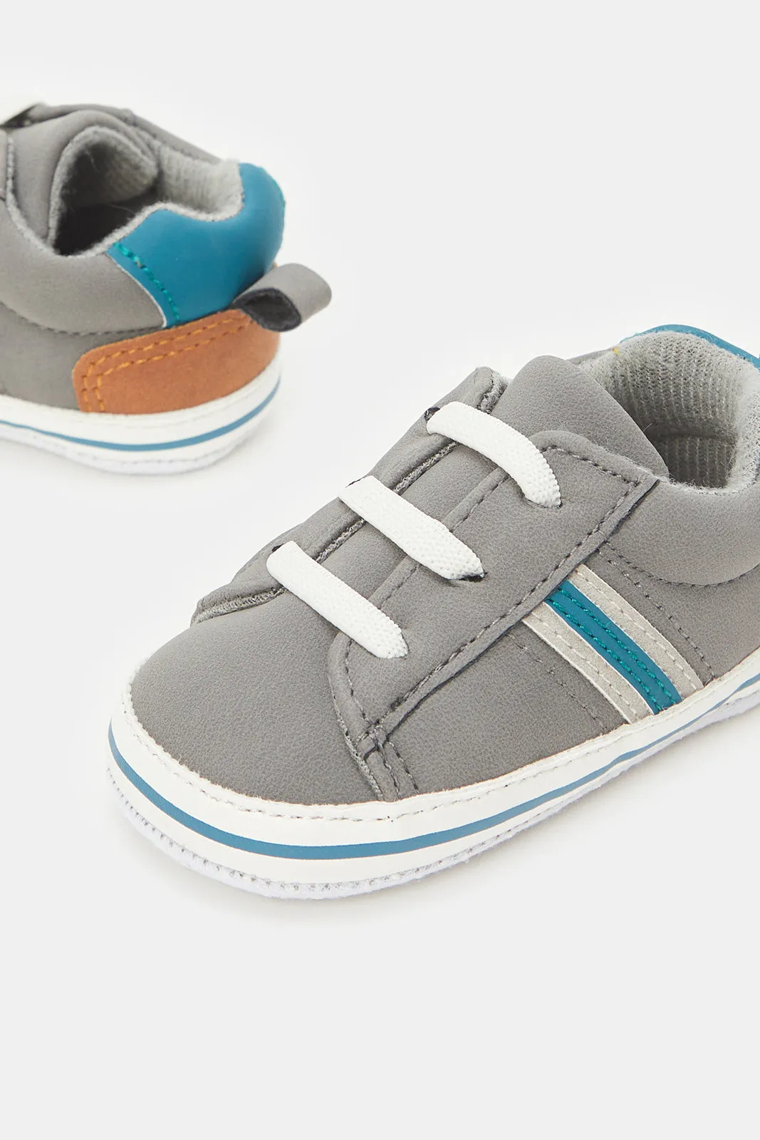 Baby Grey Pram Shoes