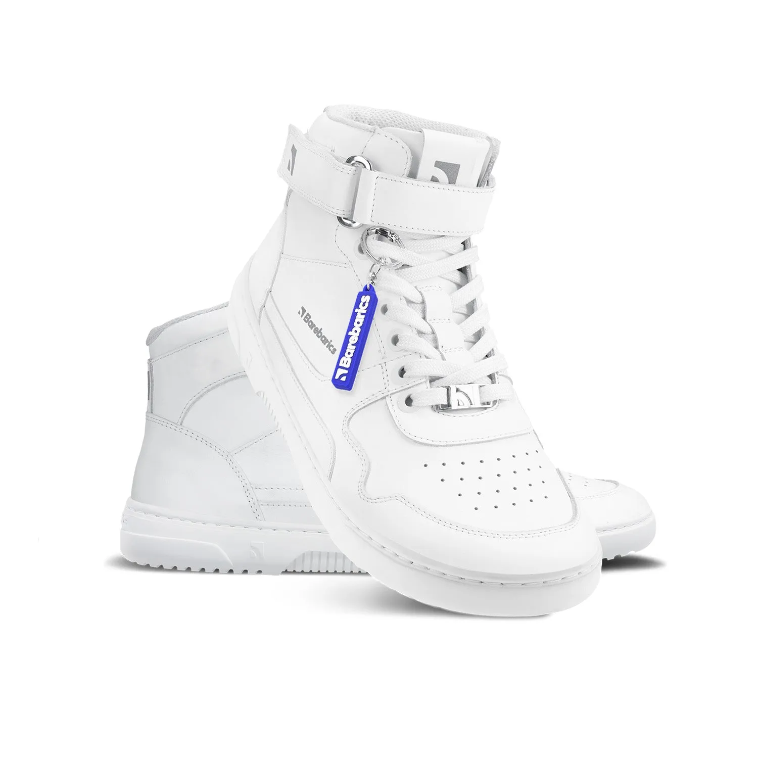 Barefoot Sneakers Barebarics Zing - High Top - All White - Leather CLEARANCE