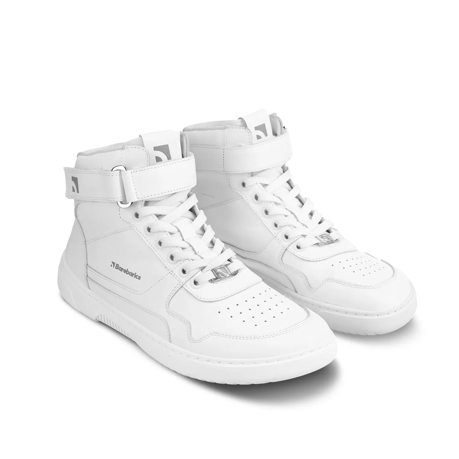 Barefoot Sneakers Barebarics Zing - High Top - All White - Leather CLEARANCE