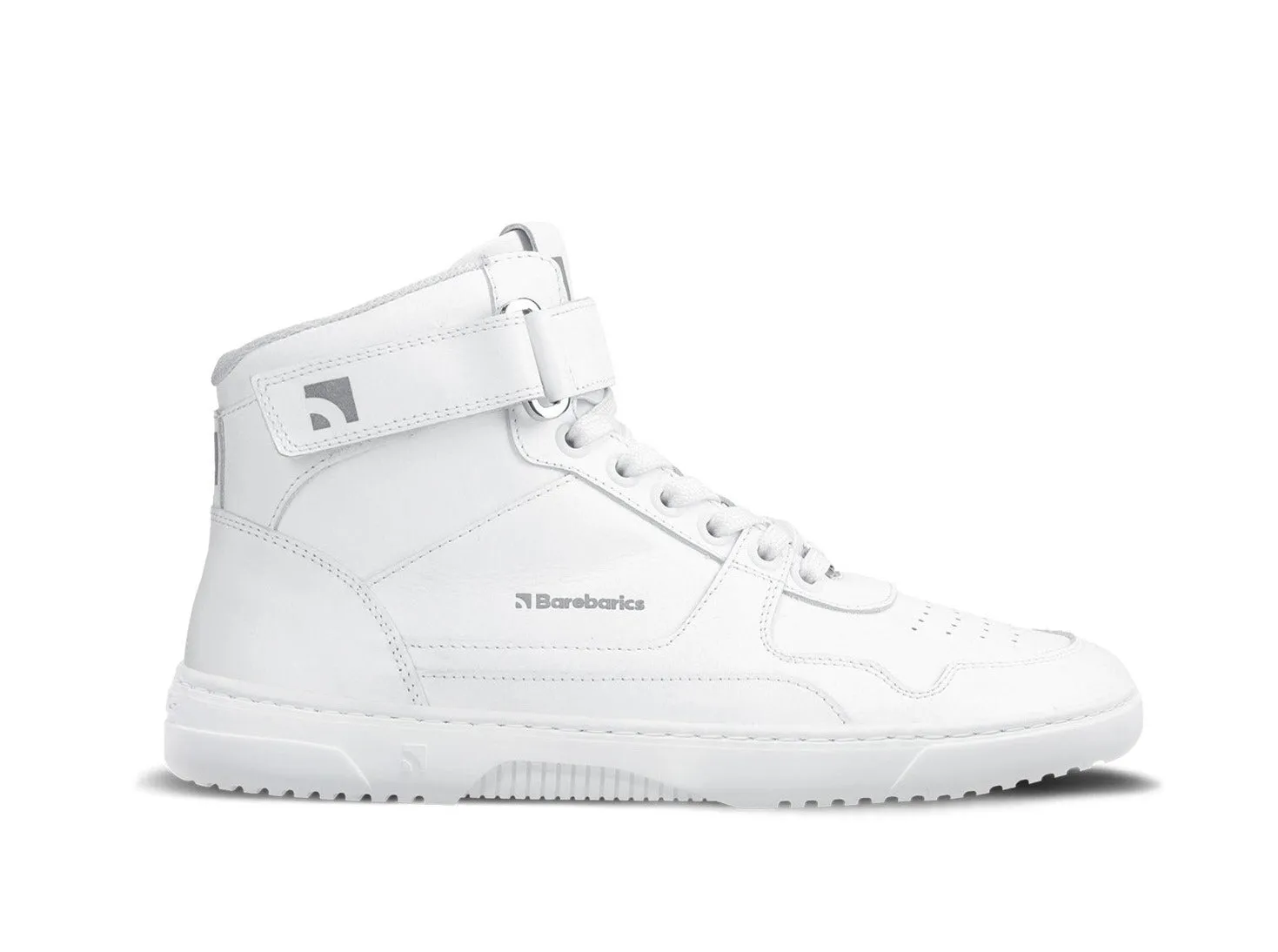 Barefoot Sneakers Barebarics Zing - High Top - All White - Leather CLEARANCE