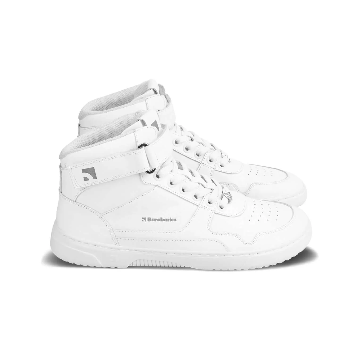 Barefoot Sneakers Barebarics Zing - High Top - All White - Leather