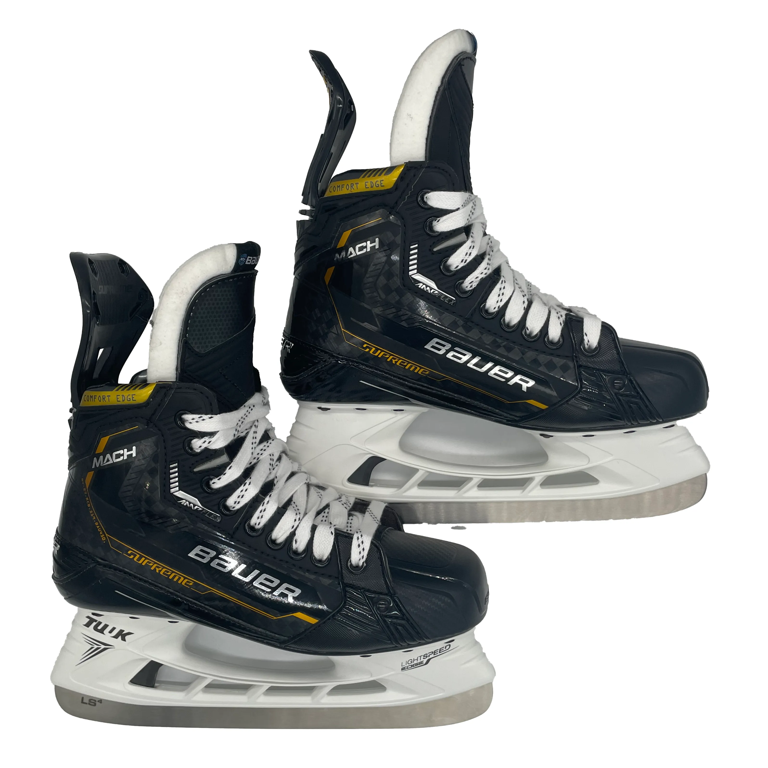 Bauer Supreme Mach - Pro Stock Hockey Skates - Size 7.25D/7D (Yellow)