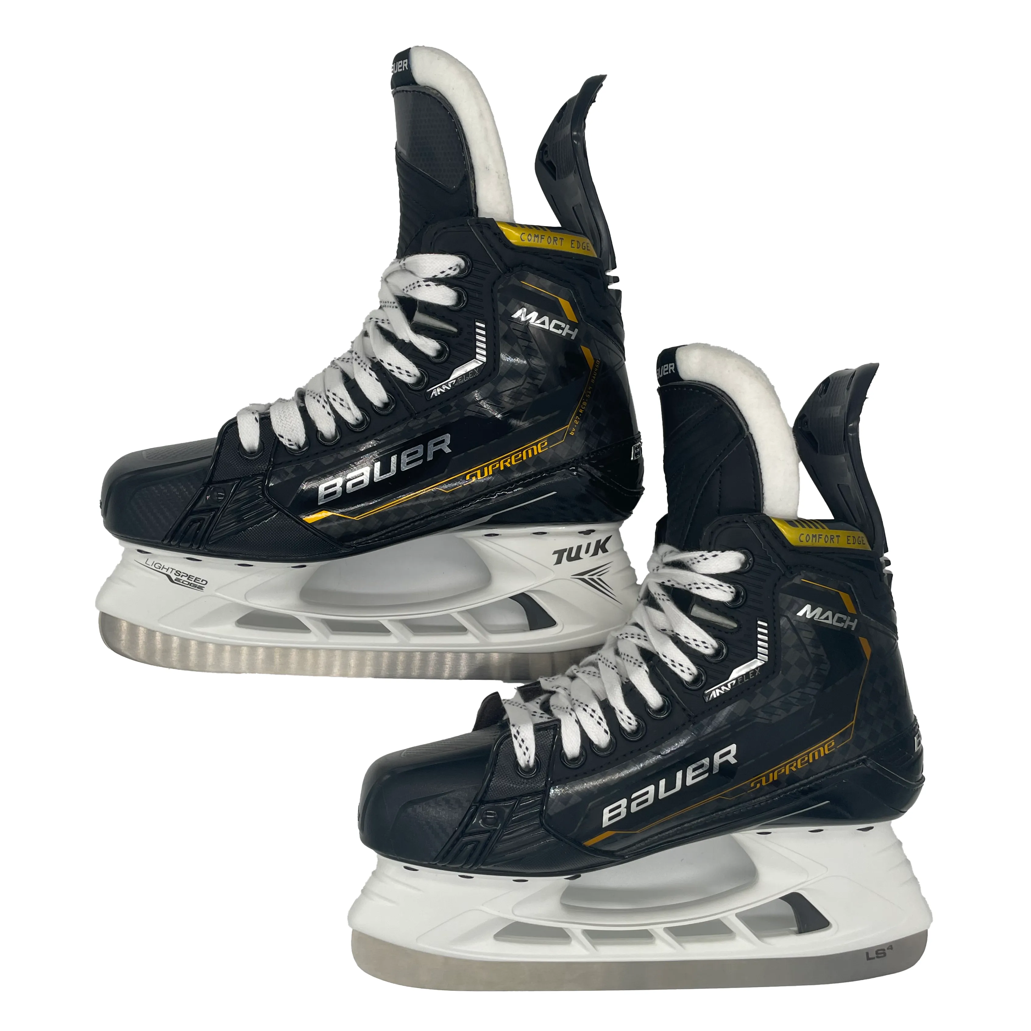 Bauer Supreme Mach - Pro Stock Hockey Skates - Size 7.25D/7D (Yellow)