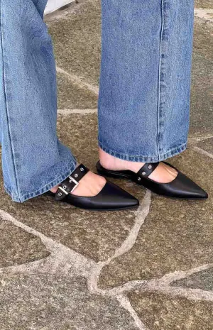 Billini Halsy Black Mules