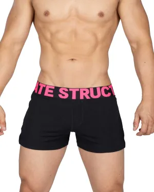 Boxer lousse Private Structure Black Magenta