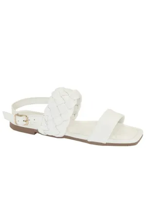 Braided double sandal with back strap