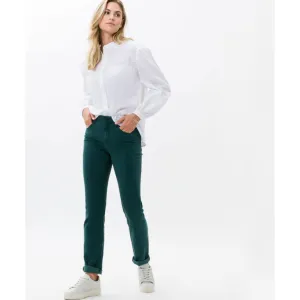 Brax Mary Trouser in Sateen Stretch 71-1707 Dark Malachite