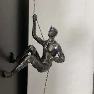 Bronze Climbing Man