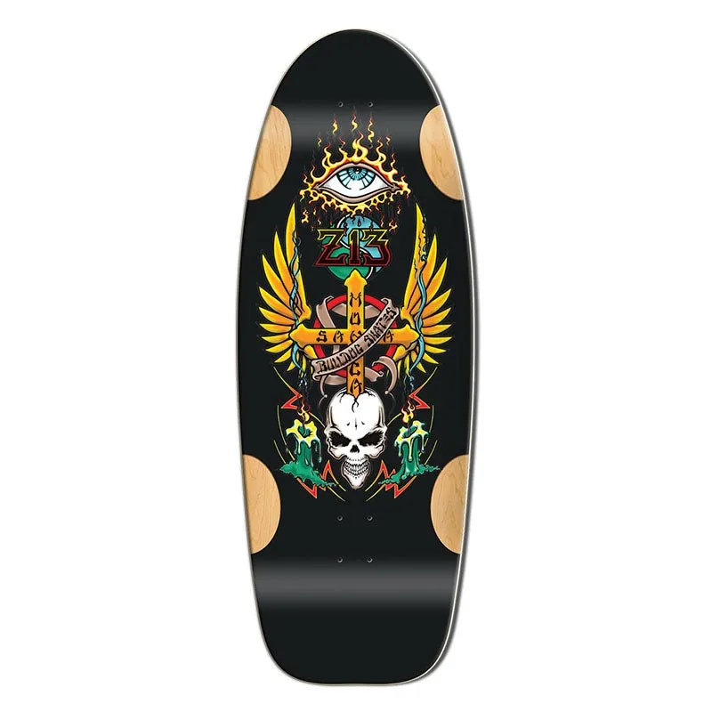 Bull Dog Designs Z-13 BLACK FORMICA 33"x 11.875"x WB 18.5" Skateboard Deck