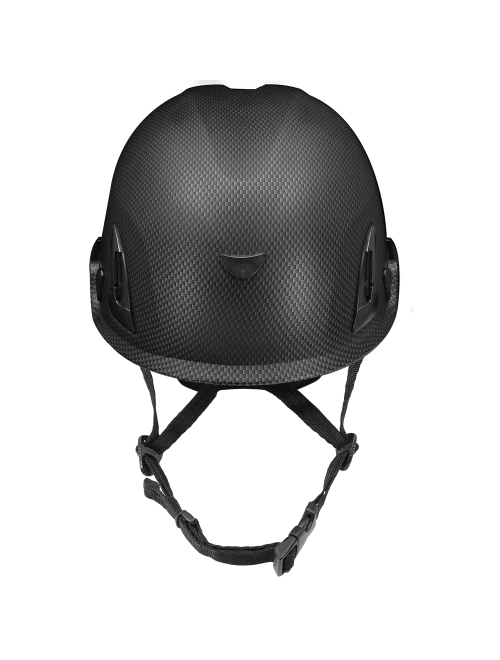 Bullhead Safety™ Head Protection - Matte Black Graphite Climbing Style Protective Helmet with Six-Point Ratchet Suspension and Four-Point Chin Strap - HH-CH1-CB