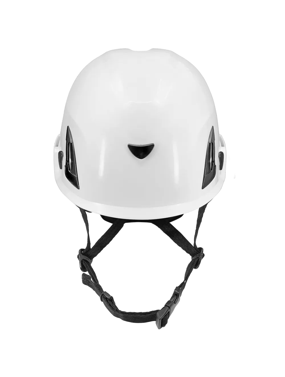 Bullhead Safety™ Head Protection - White Climbing Style Protective Helmet with Six-Point Ratchet Suspension and Four-Point Chin Strap - HH-CH1-W