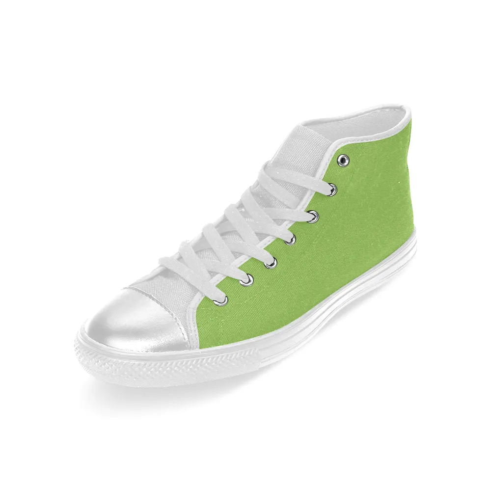 Buy Kids's Lime Green Solids Print Canvas High Top Shoes at TFS