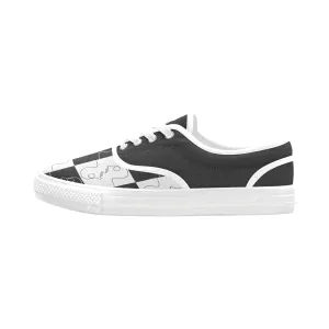 Buy Men's Monochrome Print Canvas Low Top Shoes at TFS