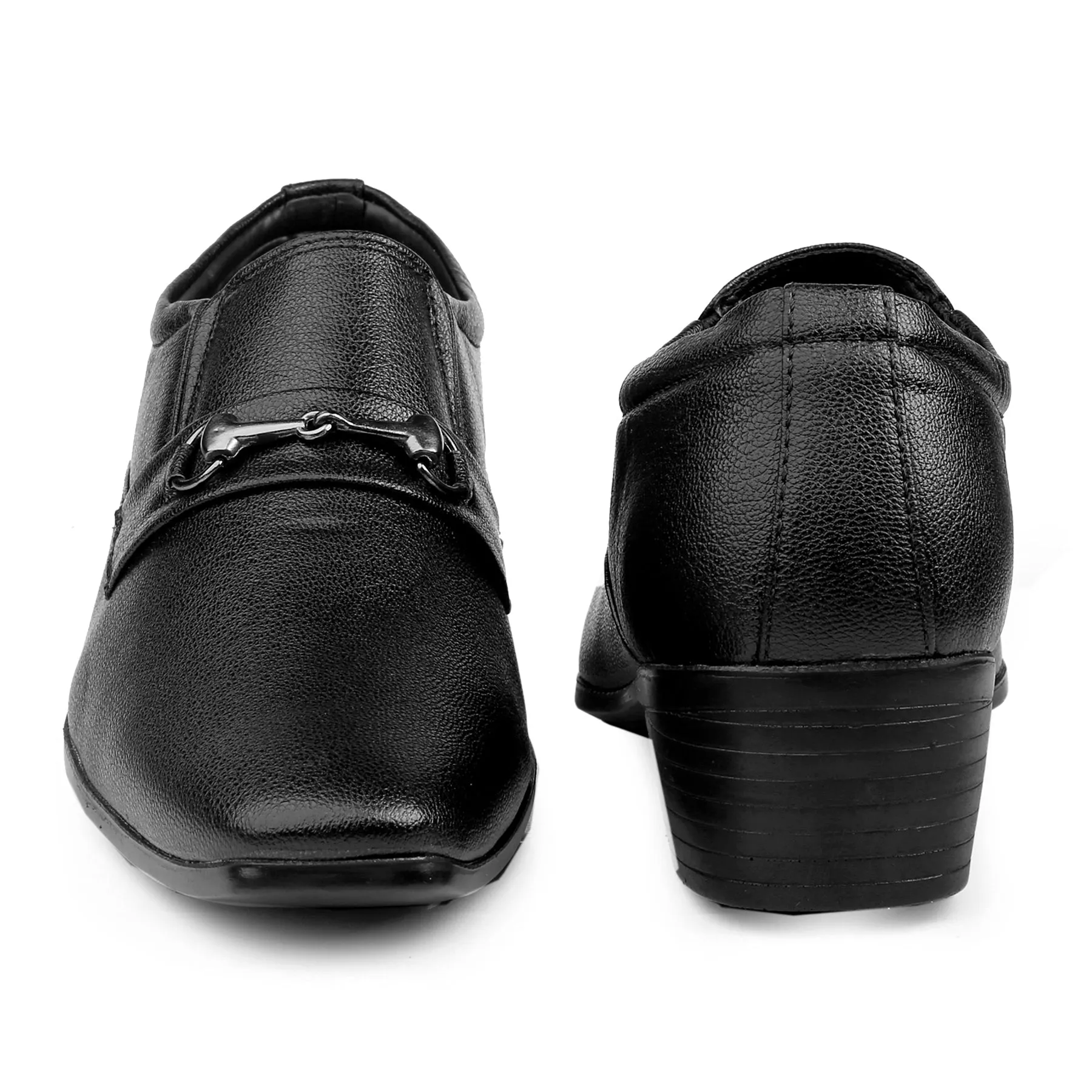 BXXY Men's Formal Height Increasing Slip-On Buckle Shoes