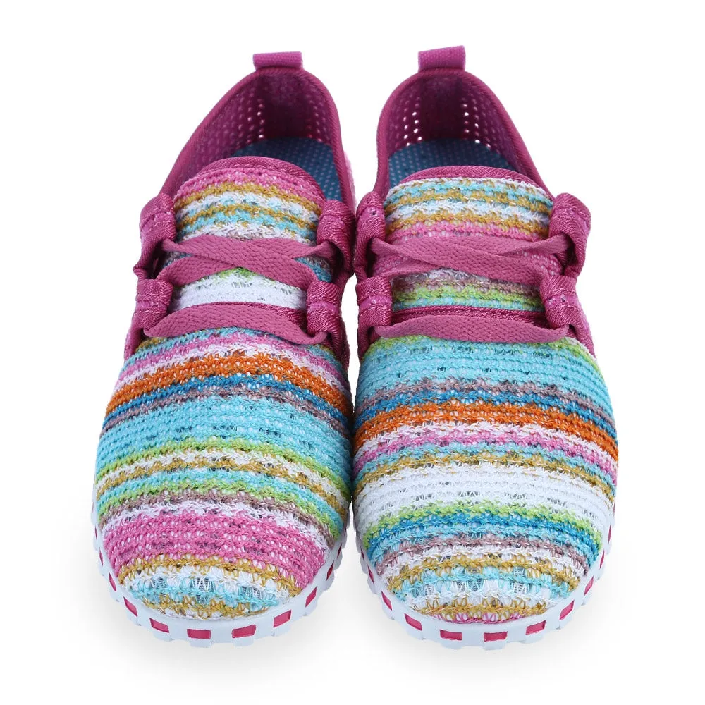 Casual Colorful Hollow Out Lace Up Flat Shoes for Ladies