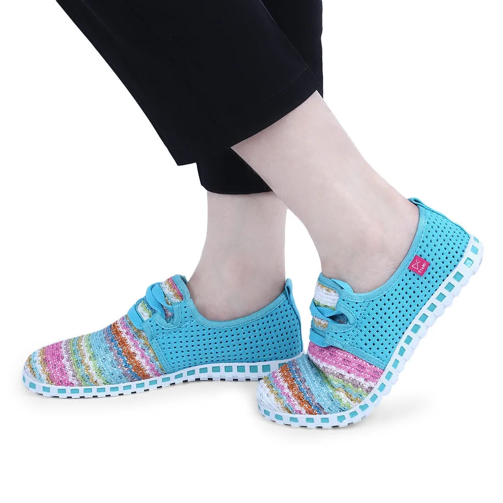 Casual Colorful Hollow Out Lace Up Flat Shoes for Ladies