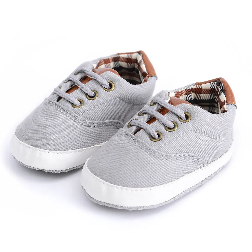 Casual Lace Soft Bottom Baby Canvas Shoes