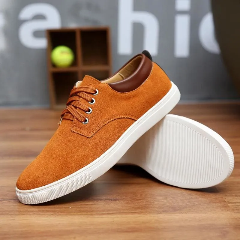 Casual PU Leather Suede Men Canvas Shoes