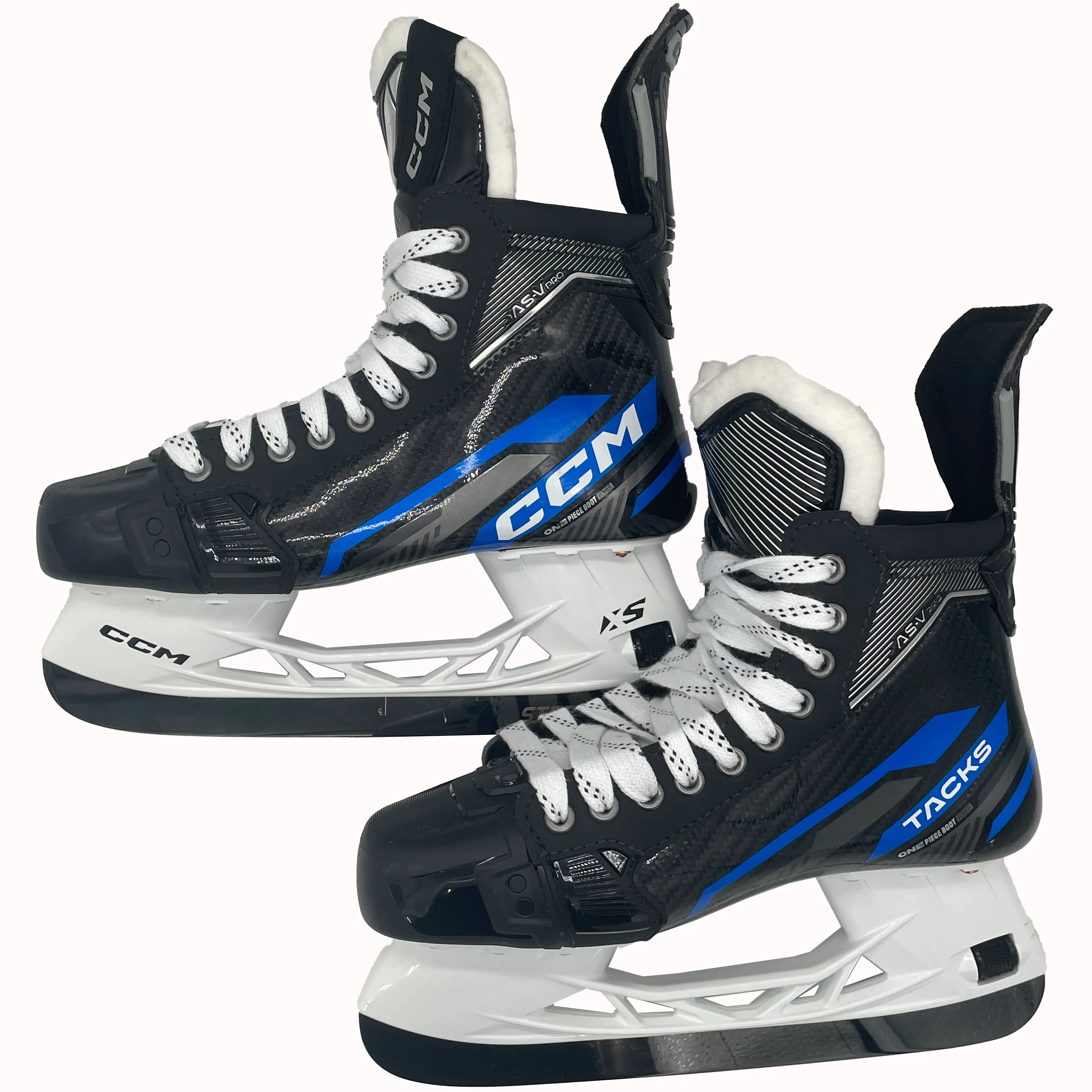 CCM Tacks AS-V Pro - NCAA Pro Stock Hockey Skates - Size 7.5 (Black/Blue)