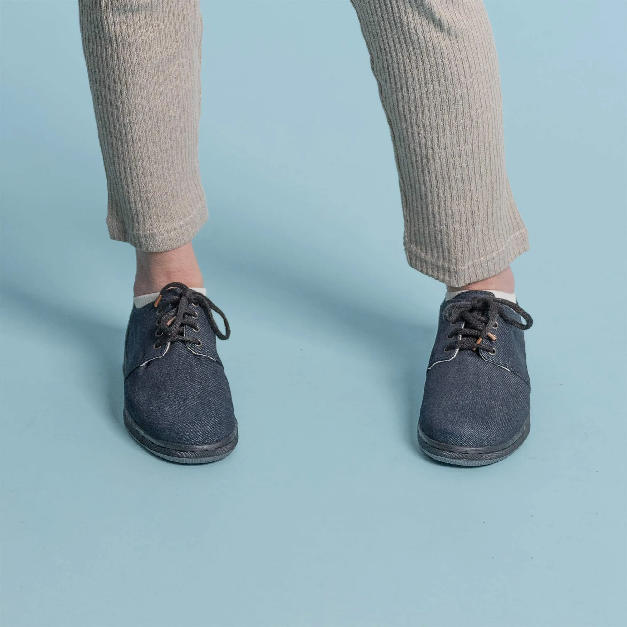 CITY SLICKER Organic Cotton Denim Shoes (Unisex) (Handmade)