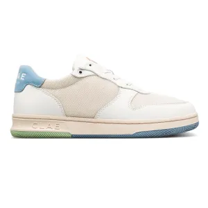 CLAE Malone Lite Limited Edition Sneaker In White Leather Blue Green Lite