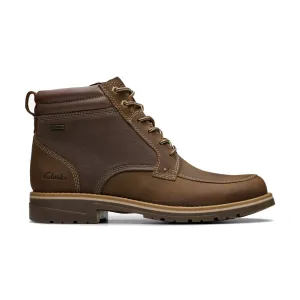 CLARKS MOREWELL ZIP WATERPROOF BOOT BEESWAX LEATHER - MENS