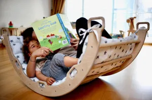 Climbing Arch / Rocker and White Star Pillow | Imaginative Play Set