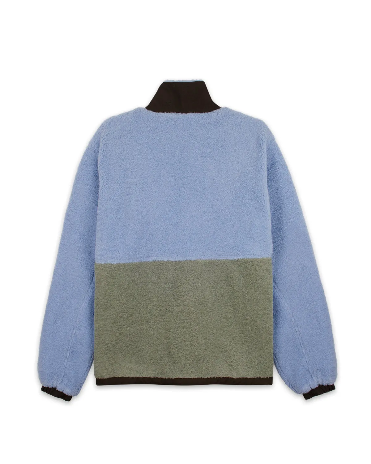 Climbing Californian Paneled Sherpa Full Zip Jacket - Blue/Seafoam