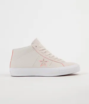 Converse One Star Pro Mid Shoes - Natural / Orange / White