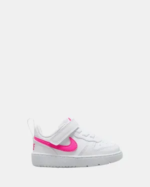 Court Borough Low Recraft Infant White/Laser Fuchsia