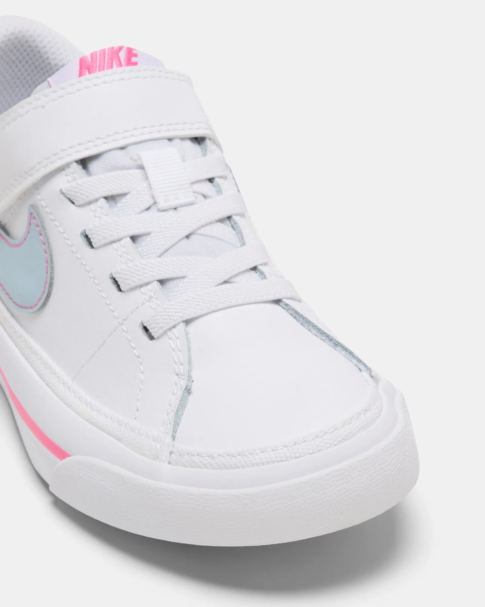 Court Legacy Pre-School White/Lt Armory Blue/Pinksicle