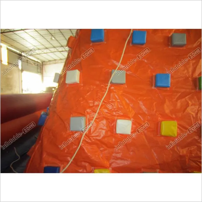 Customized Climbing Wall Inflatable 6 X 6 X 4.5M , Inflatable Water Slide Climbing Wall