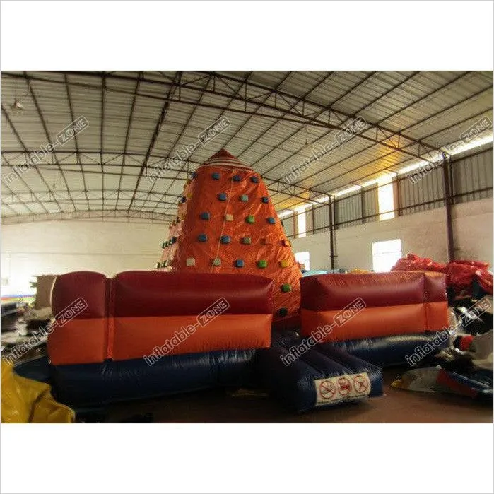 Customized Climbing Wall Inflatable 6 X 6 X 4.5M , Inflatable Water Slide Climbing Wall