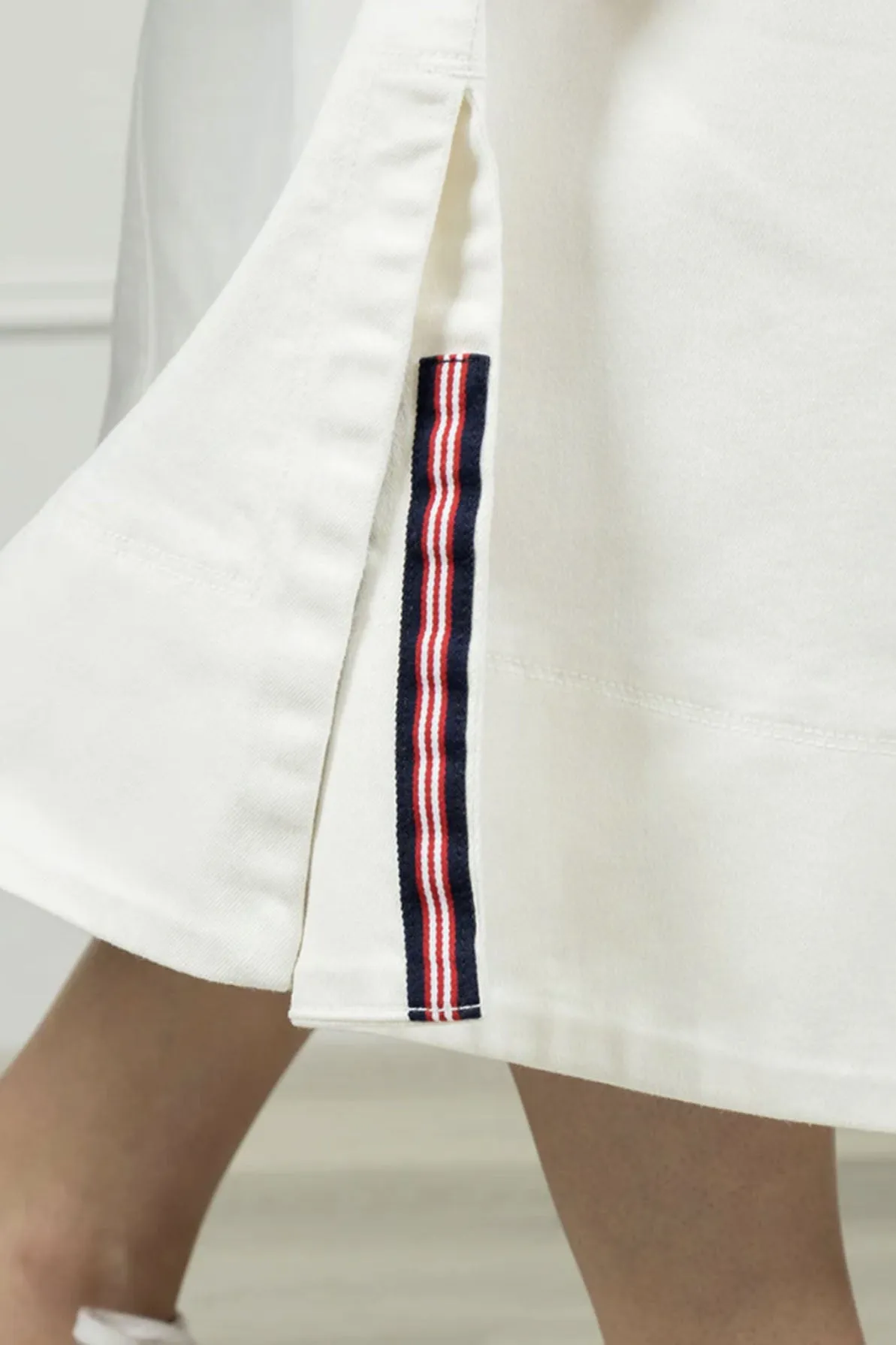 Denim Skirt | White