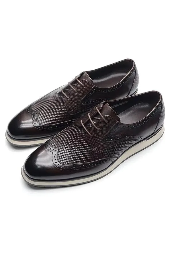 Distinctive Lace-Up Leather Dress Shoes