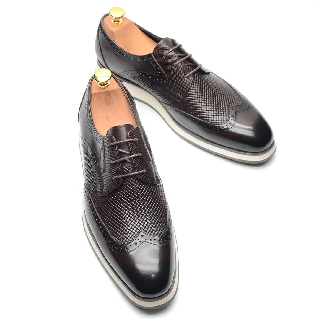 Distinctive Lace-Up Leather Dress Shoes