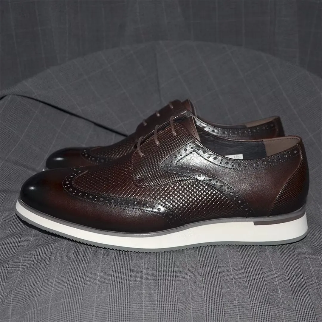 Distinctive Lace-Up Leather Dress Shoes