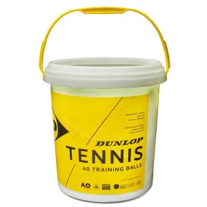 DUNLOP TRAINING BUCKET OF 60 TENNIS BALLS