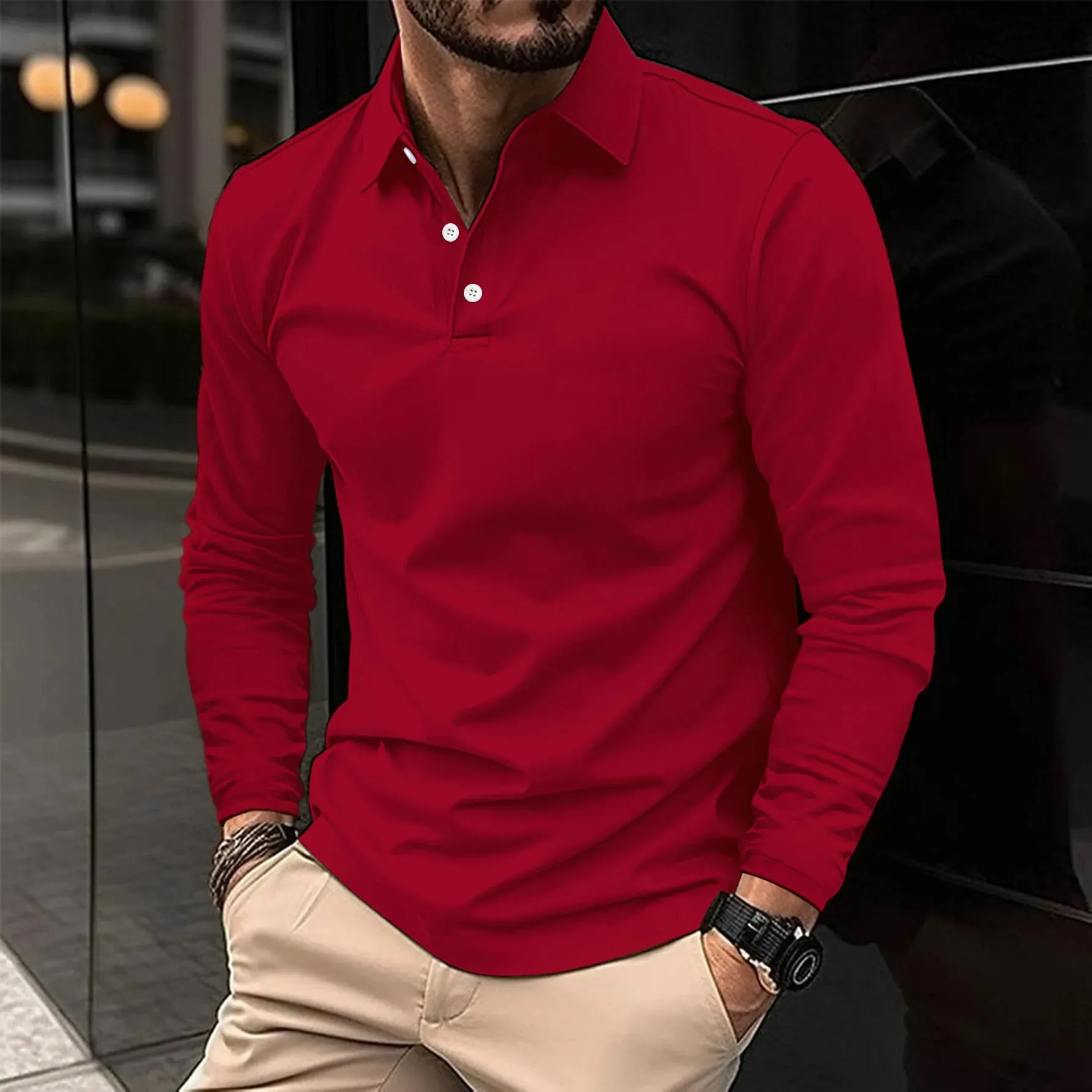 Eike Long Sleeve Polo Shirt